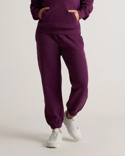 Organic Heavyweight Fleece Boyfriend Sweatpants - XS / Heather Grey