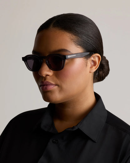 Maldives Polarized Acetate Sunglasses - One Size / Clear Spice with Grey lens