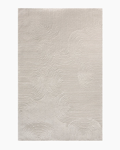 Asher Tufted Wool Rug - 3' x 5' / Ivory