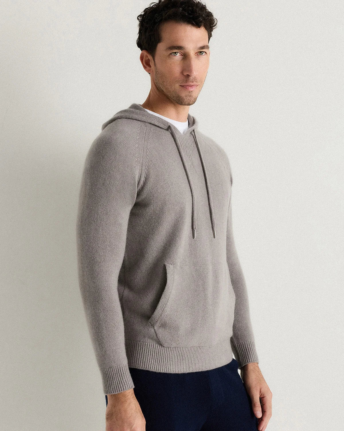 Mongolian Cashmere Pullover Hoodie - XS / Sea Spray Green