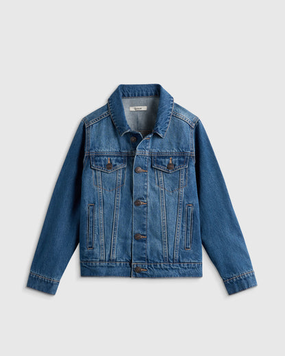 Boys 100% Organic Cotton Denim Jacket - 6 / Medium Wash