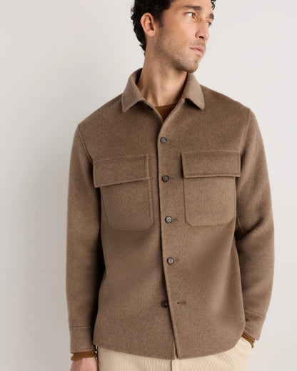 100% Mongolian Cashmere Double-Faced Shirt Jacket - S / Black