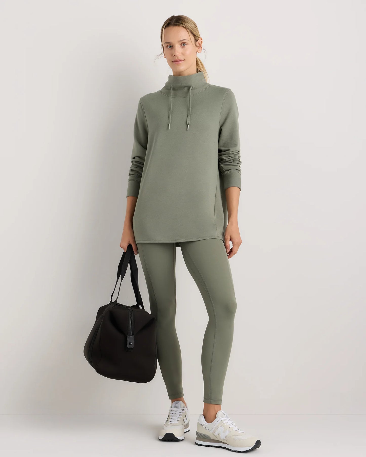 SuperSoft Fleece Mock Neck Pullover - XS / Navy