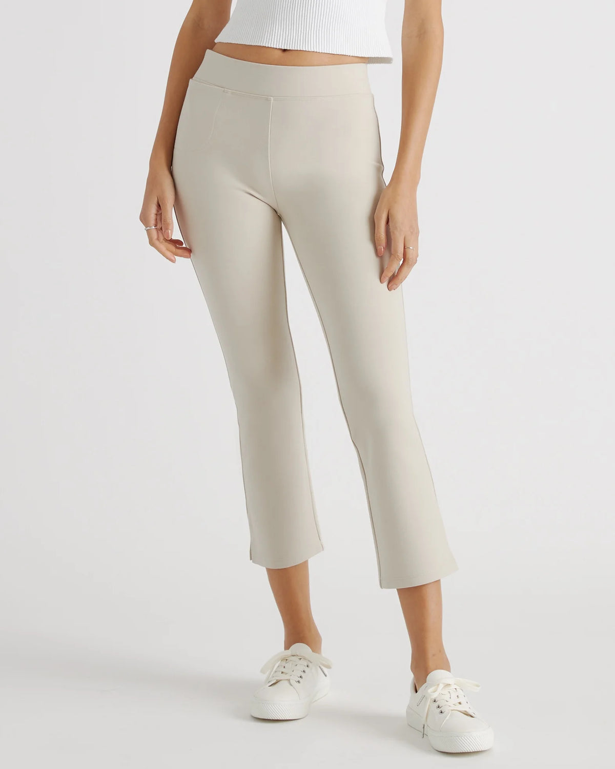 Ultra-Stretch Ponte Kick Flare Pants - XS / Olive