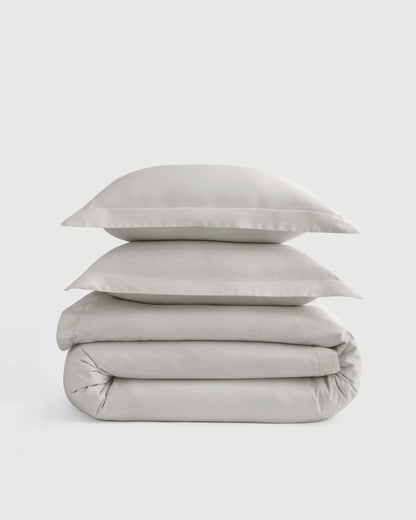 Signature Giza Cotton Sateen Duvet Cover Set - Twin / Sand