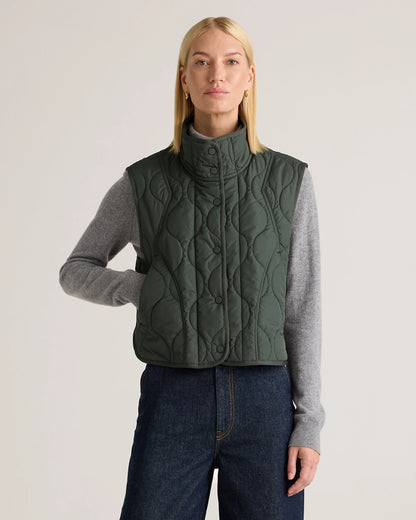 Featherless Quilted Puffer Vest - XS / Verdant Pine