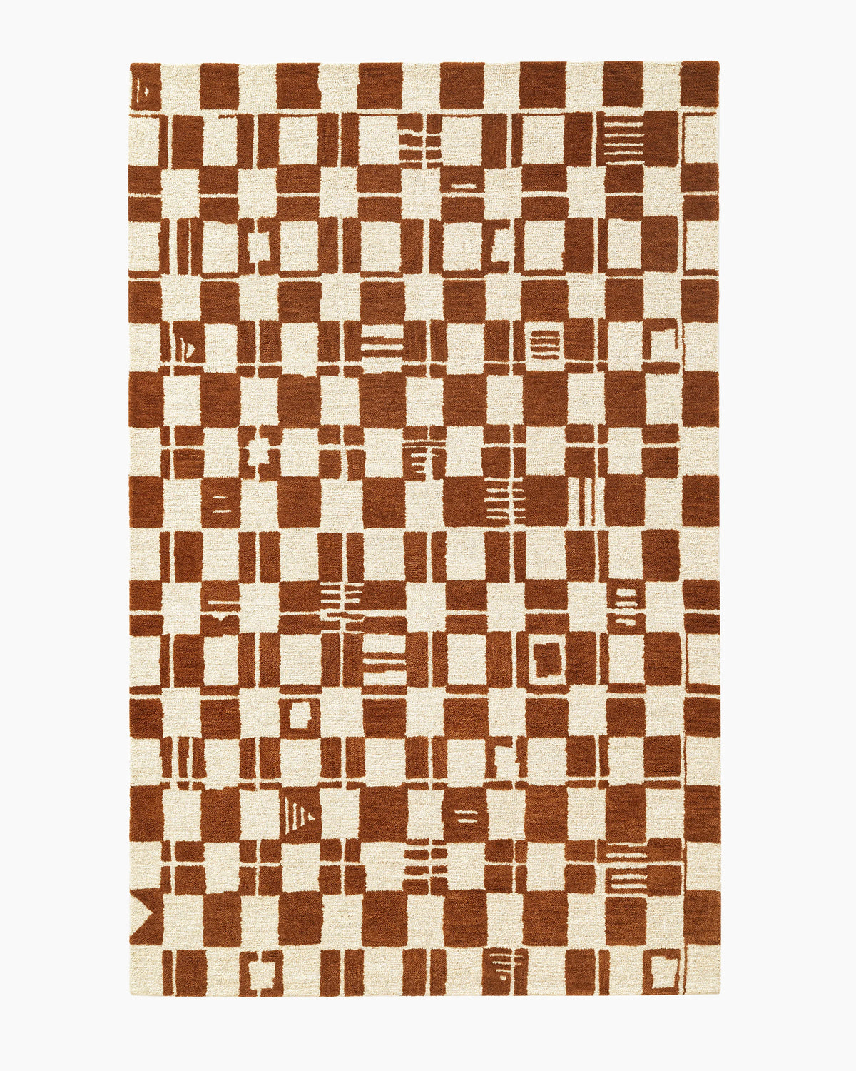 Zion Wool Rug - 5' x 8' / Rust