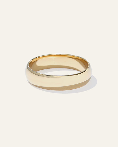 Low Dome Band - 5mm - 6 / Yellow Gold