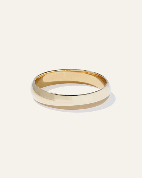 Low Dome Band - 4mm - 6 / Yellow Gold