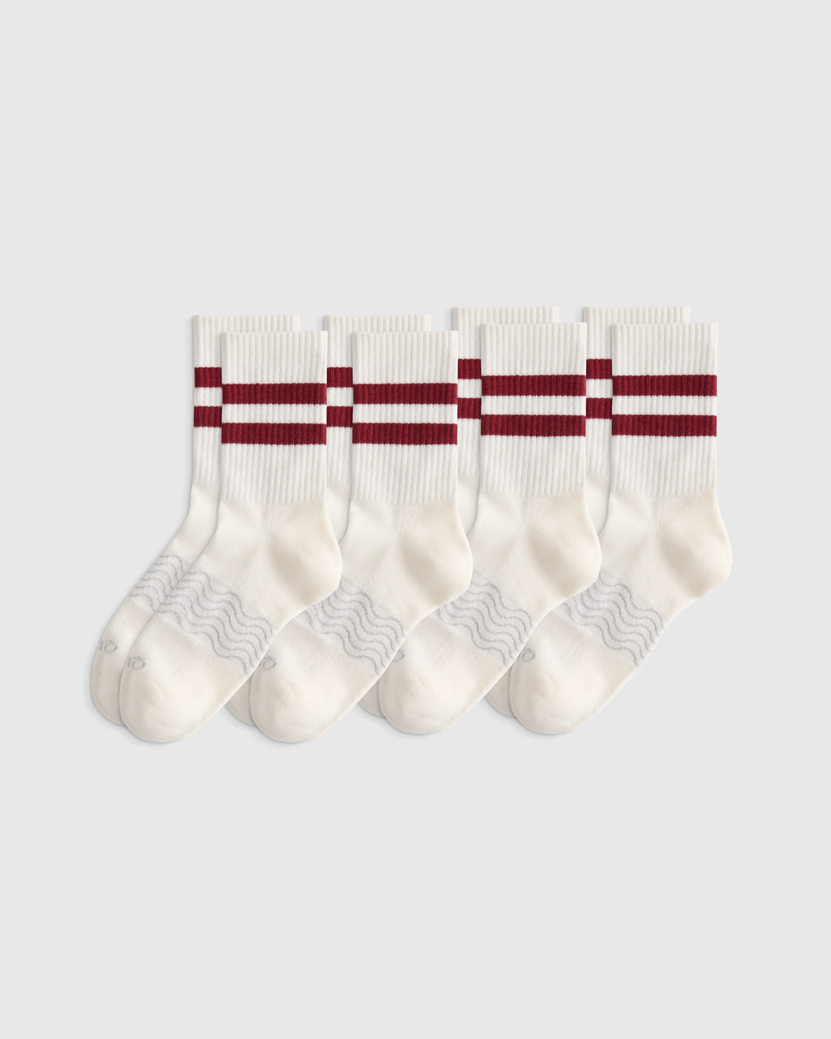 Everyday Cotton Varsity Stripes Half-Crew Sock (4-Pack) - S / Ivory/Navy Stripe