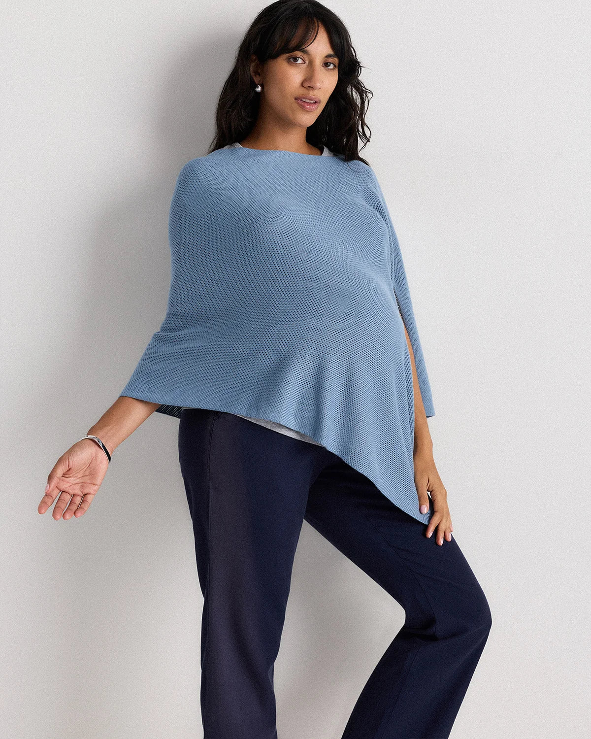 Lightweight Cotton Cashmere Nursing Shawl - One Size / Pale Custard Yellow