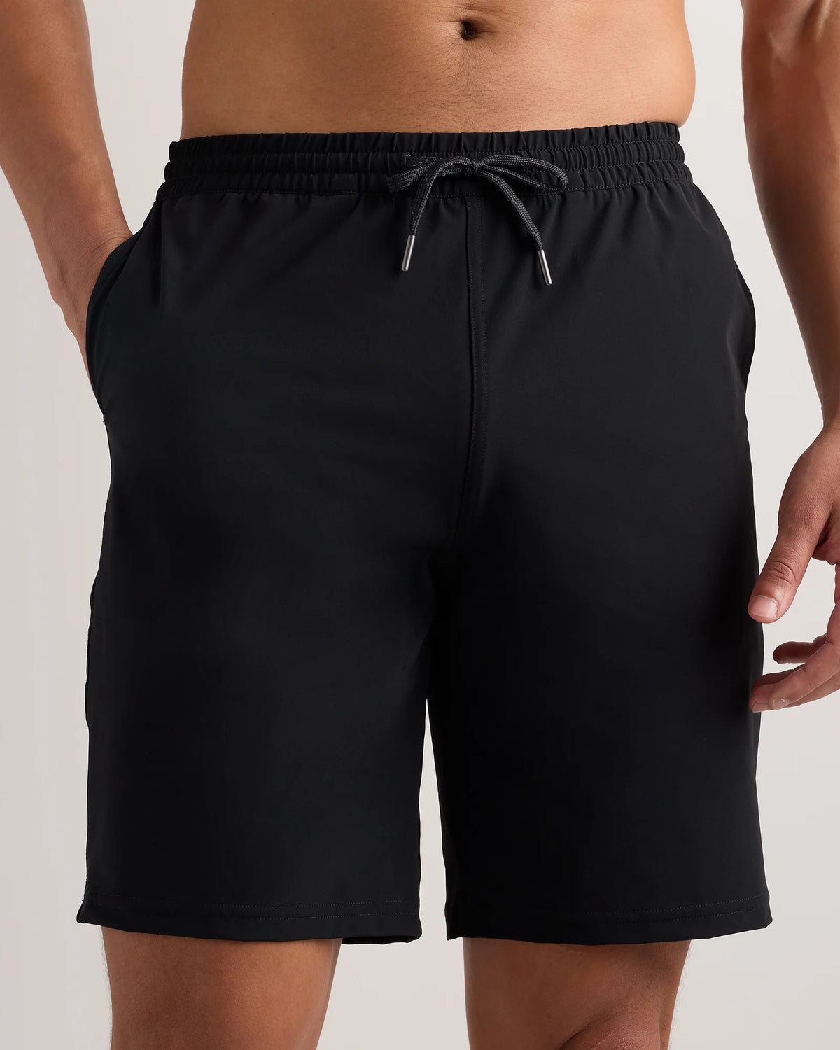 Italian Swim Trunks - 9" - S / Navy Palms
