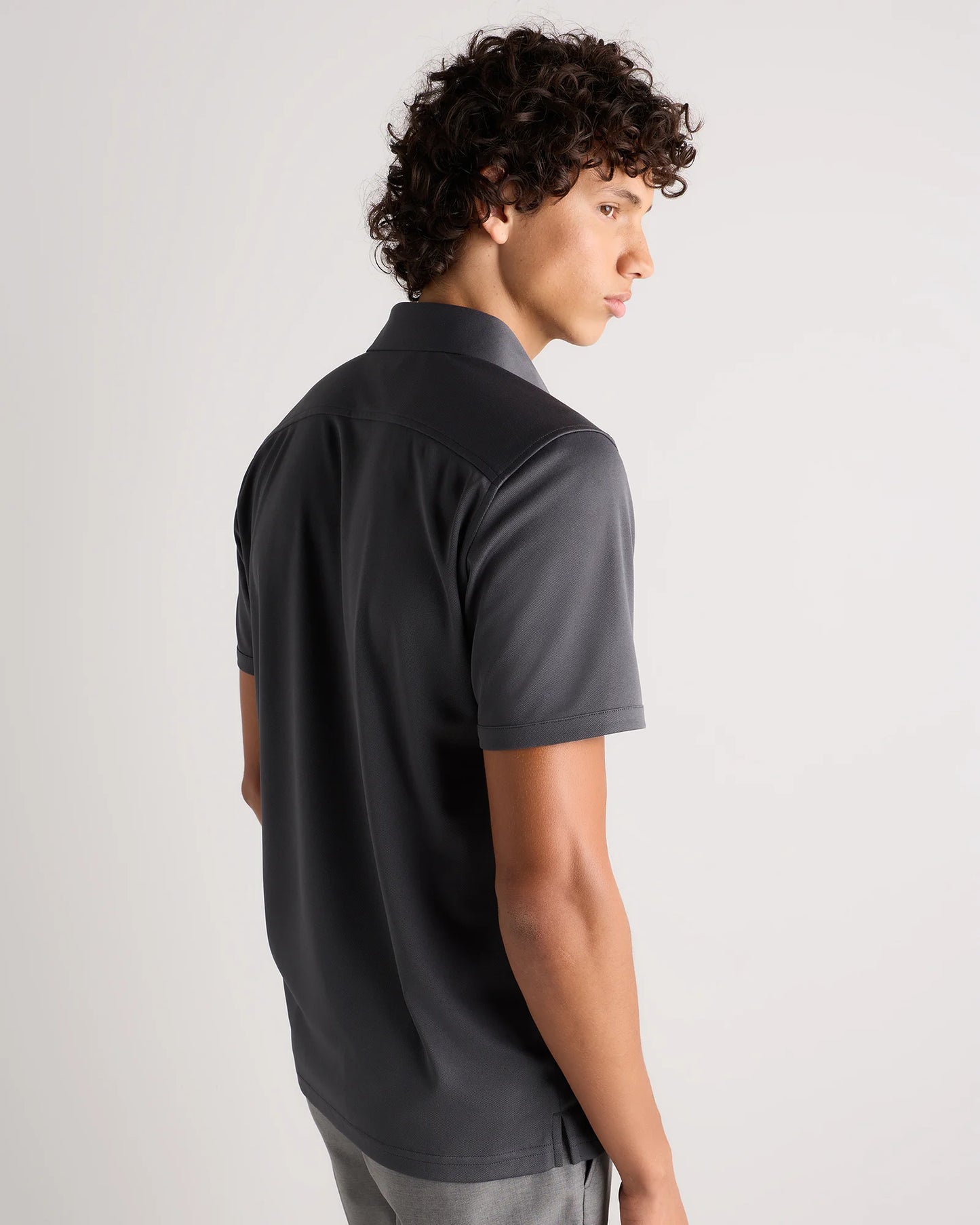 Commuter Stretch Pique Polo - S / Dark Coal