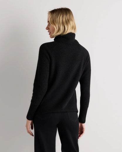 Lightweight Baby Alpaca Turtleneck - XS / Smoked Charcoal