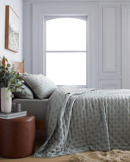 Bamboo Dream Quilt Set - Twin / Sage