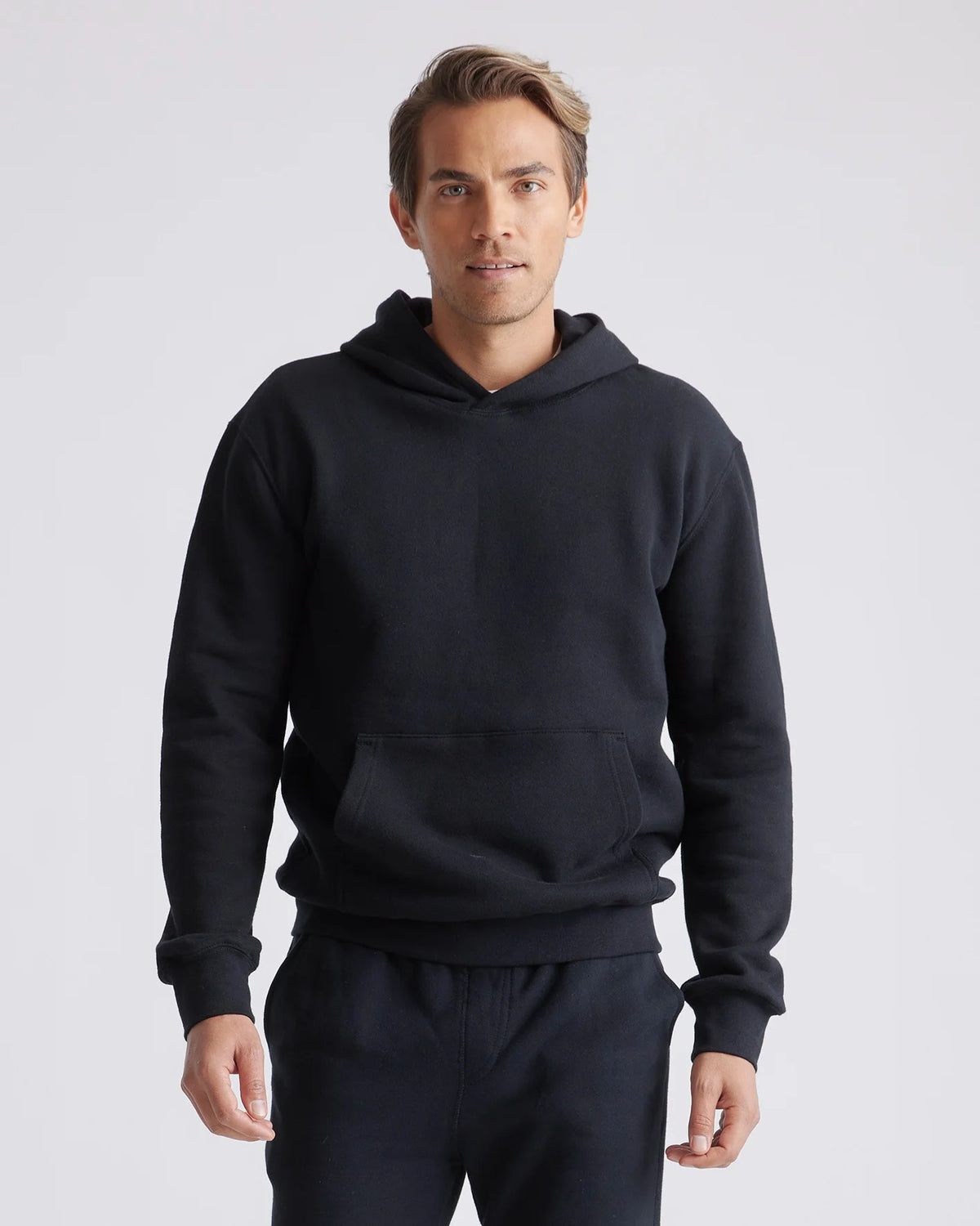 Organic Heavyweight Fleece Hoodie - S / Black