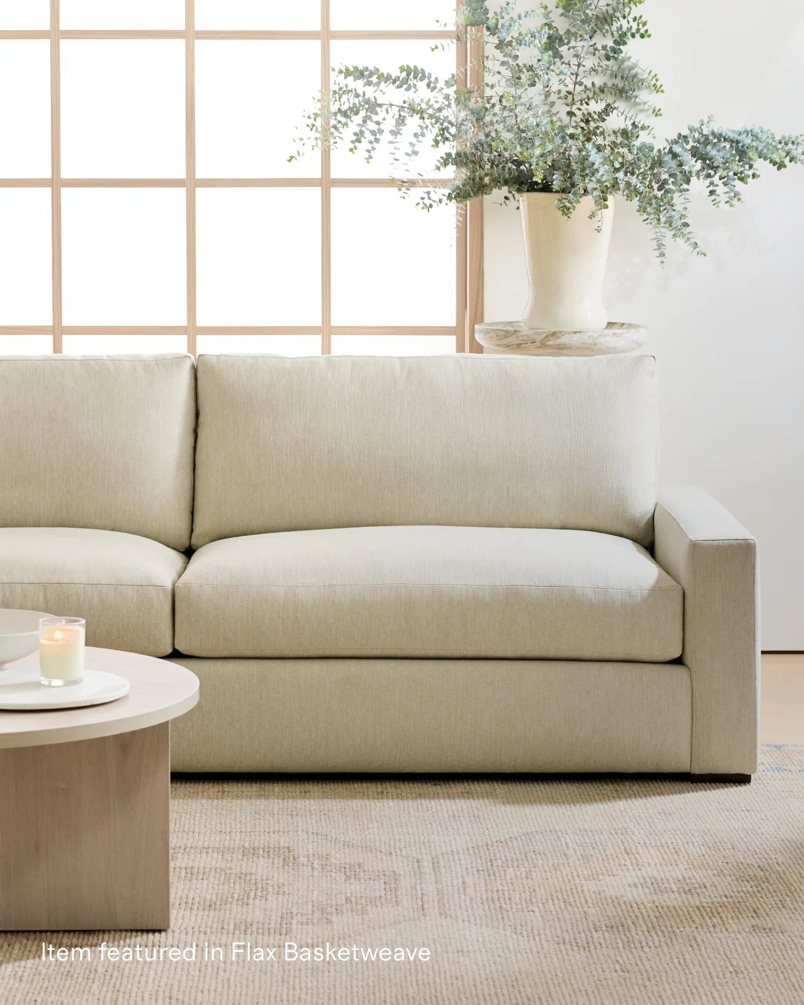 Stillman Sofa in Performance Basketweave - 7ft / Flax