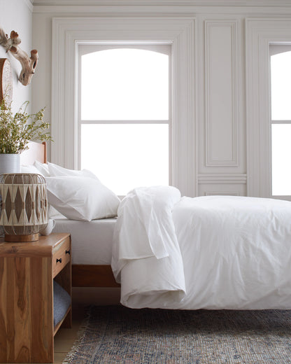 Organic Brushed Cotton Duvet Cover Set - Twin / Toffee