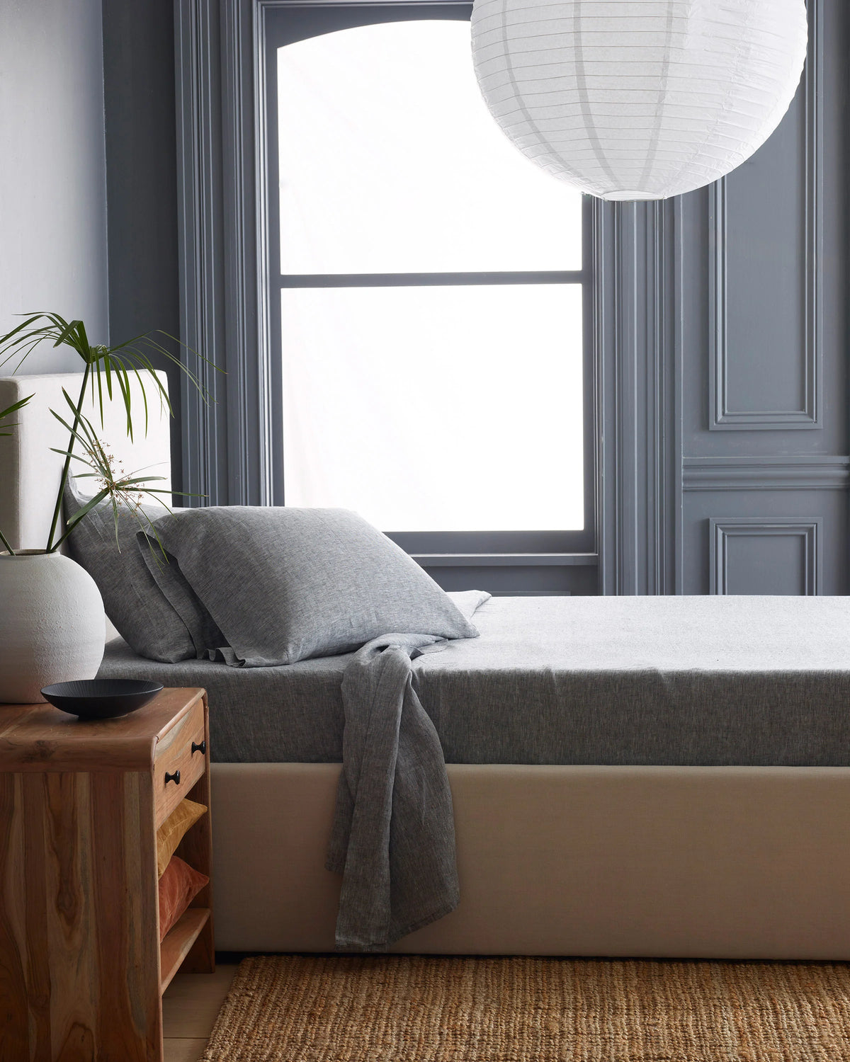 European Linen Chambray Pillowcase Set - Standard / Natural
