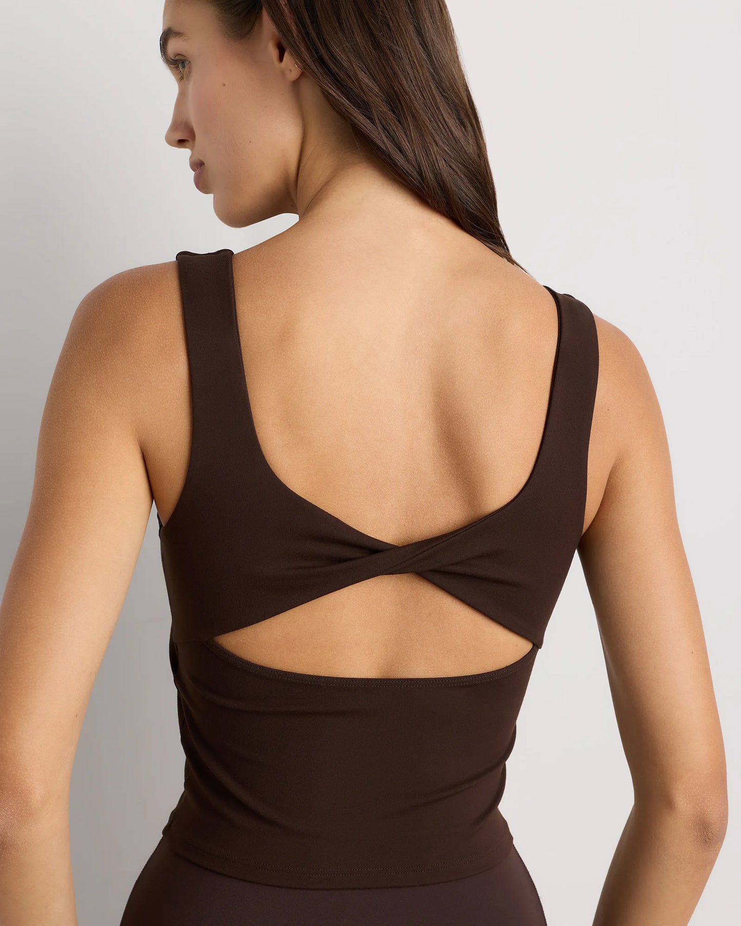 Power-Up Scoop Neck Bra Tank - XS / Classic White