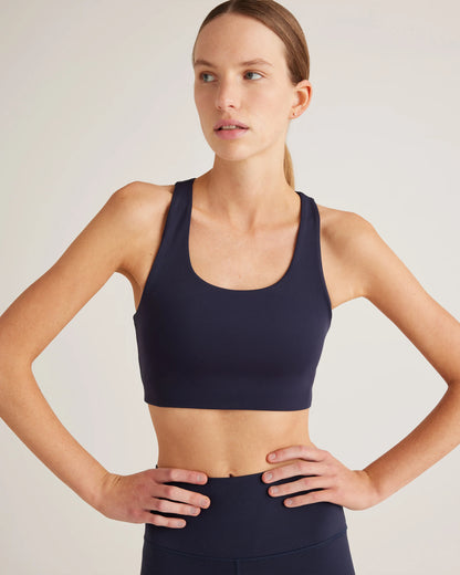 Ultra-Form Scoop Neck Longline Bra - XS / Black Camo
