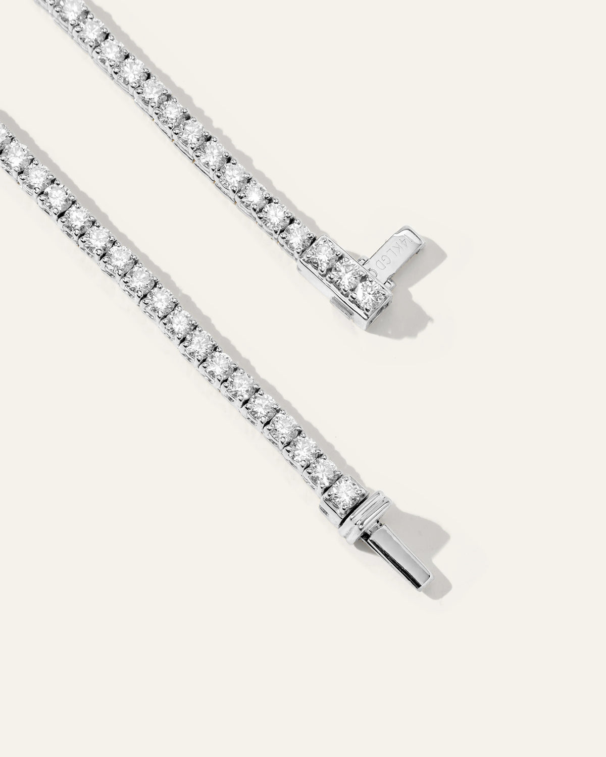 14K Gold Lab Grown Diamond Tennis Necklace - 7ctw - 16" / Yellow Gold