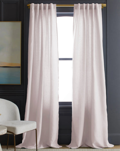 European Linen Curtain - Single Panel - 48x84 / Flax