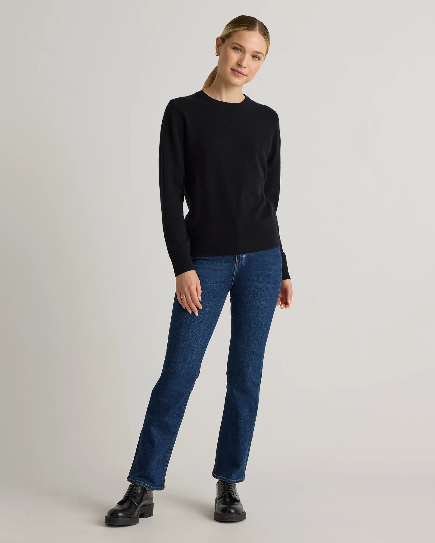 Mongolian Cashmere Crewneck Sweater - XS / Ivory
