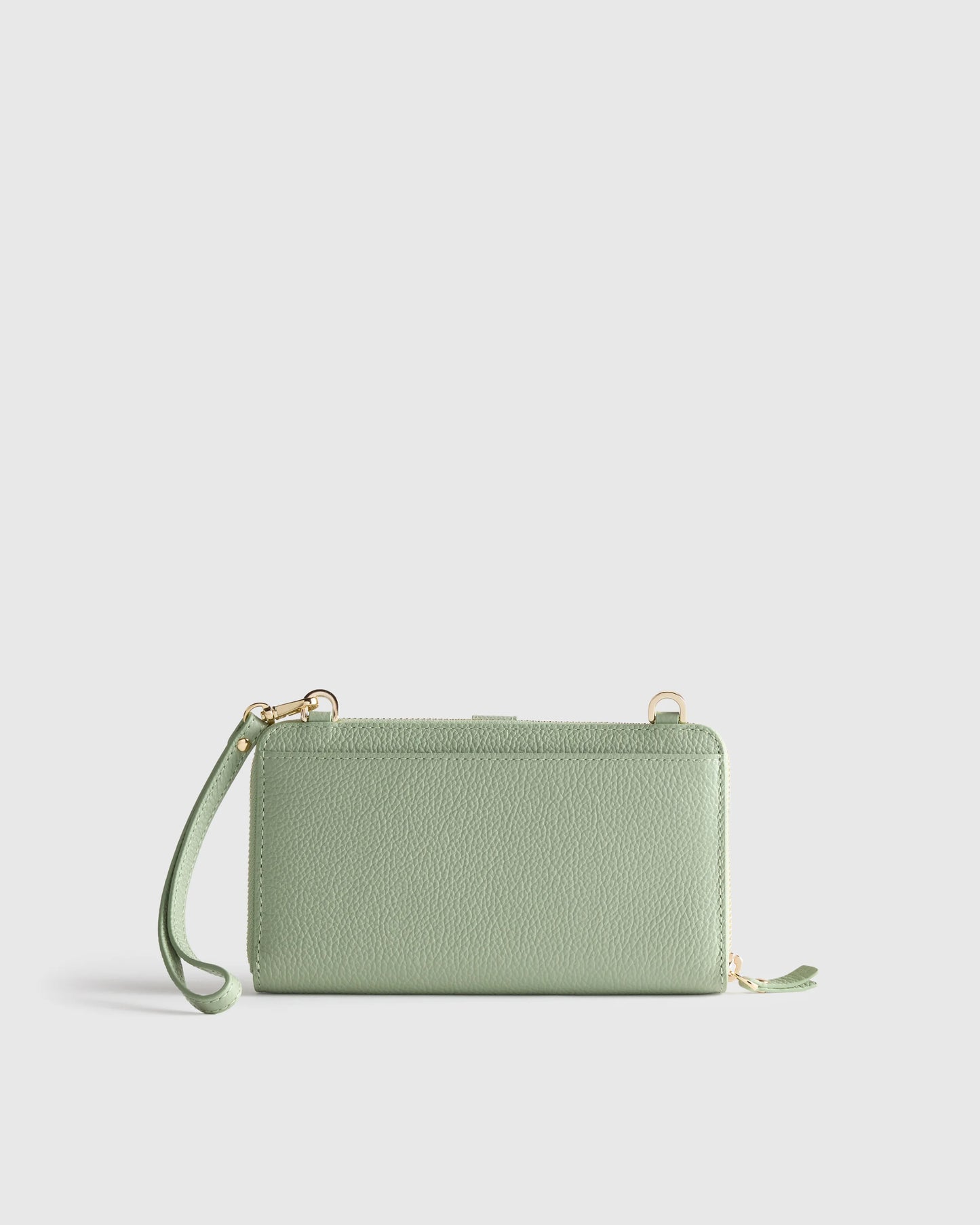 Italian Leather Phone Wallet Crossbody - One Size / Cognac