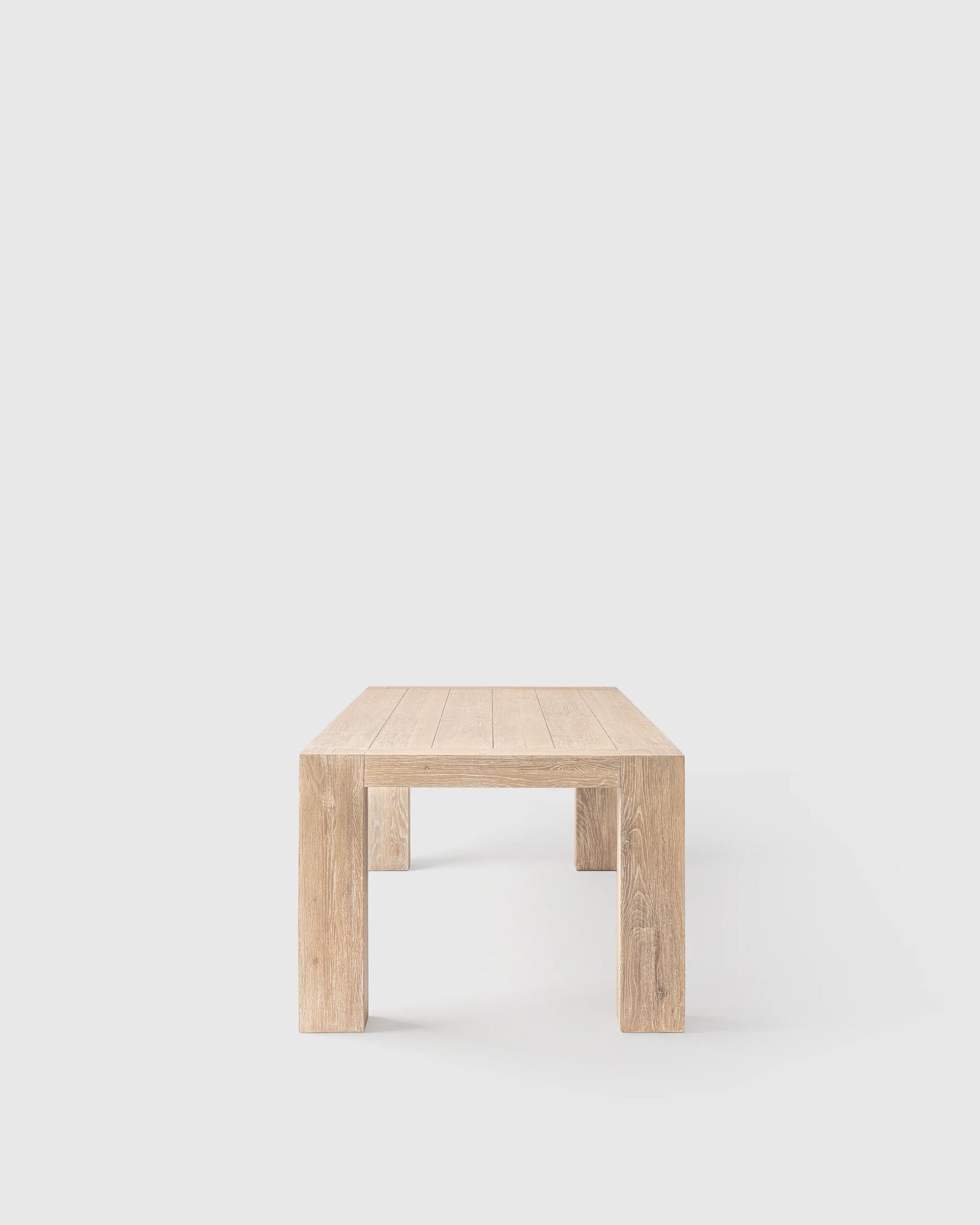 Reclaimed Oak Parsons Dining Table - One Size / Weathered Oak