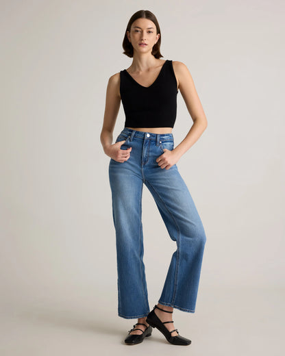 Bella Stretch Relaxed Straight Jeans - 24 / Obsidian Blue