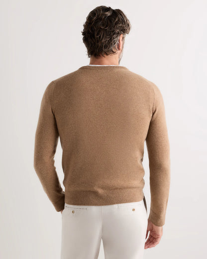 Mongolian Cashmere V-Neck Sweater - S / Oatmeal