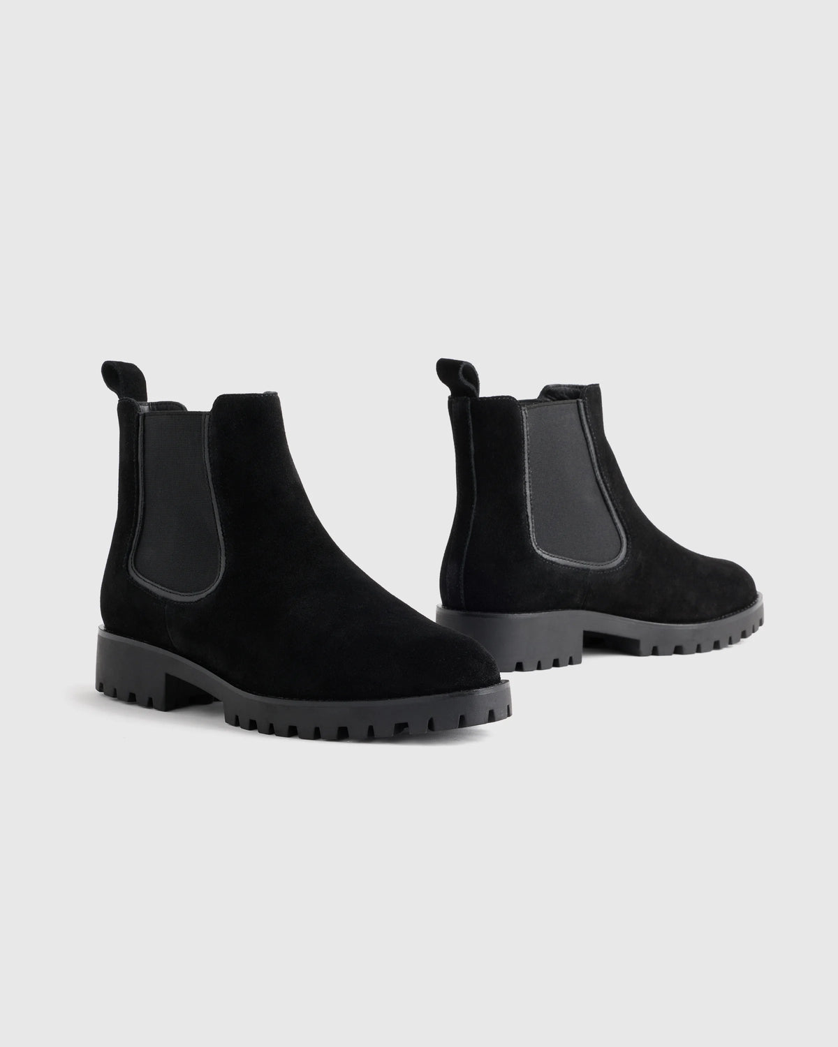 Italian Suede Lug Sole Chelsea Boot - 5 / Almond Suede
