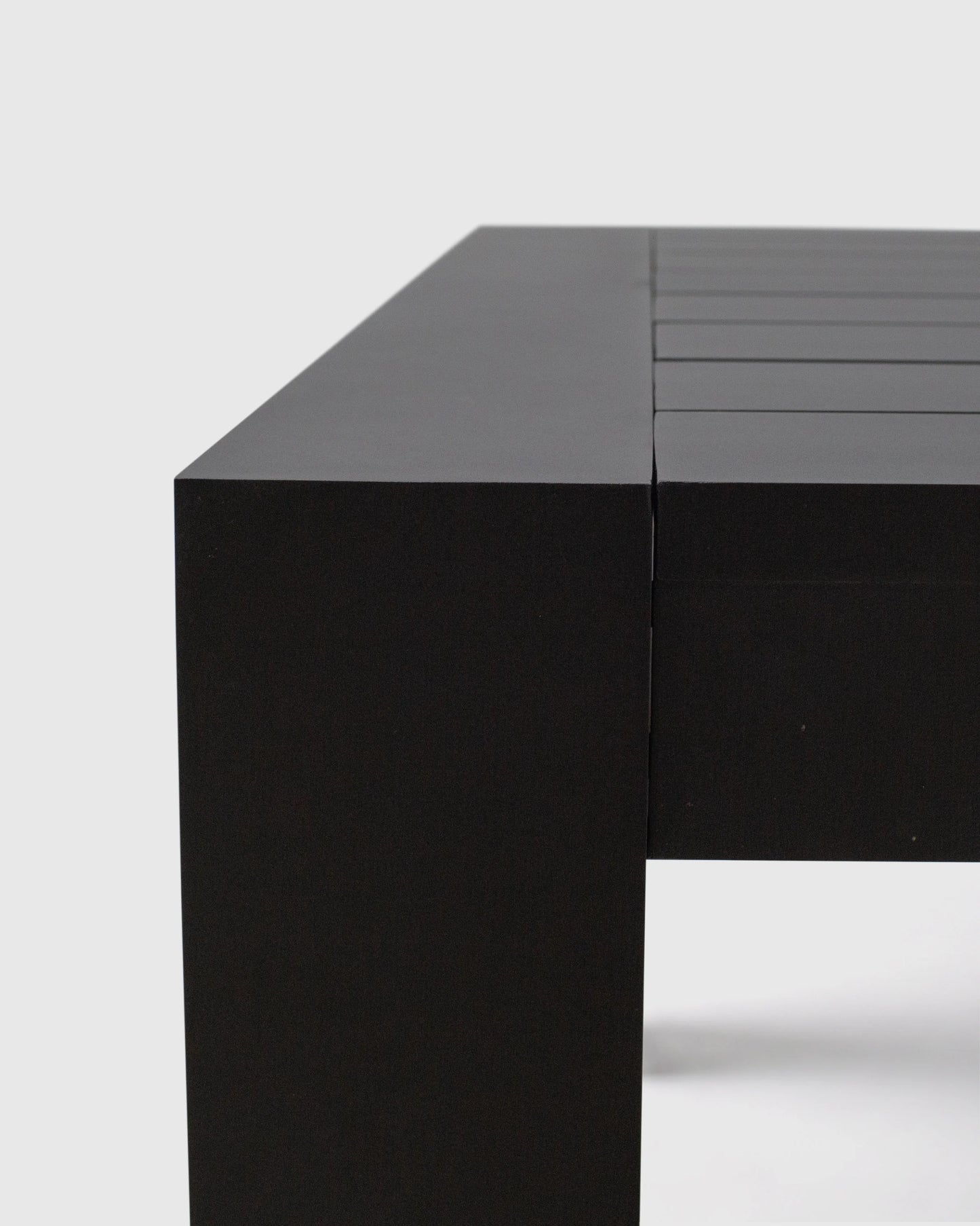 Linear Aluminum Outdoor Dining Table - 72" / Dark Charcoal
