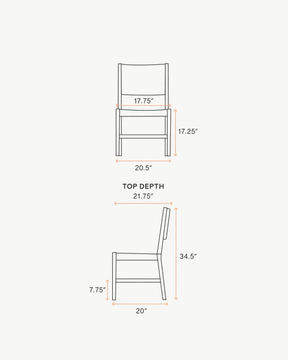 Woven Dining Chair with Solid Oak Frame (Set of 2) - Set of 2 / Golden Tan