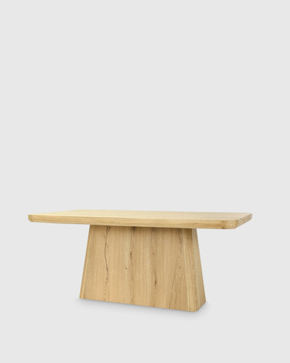 Rustic Oak Plinth Dining Table - 71" / Natural