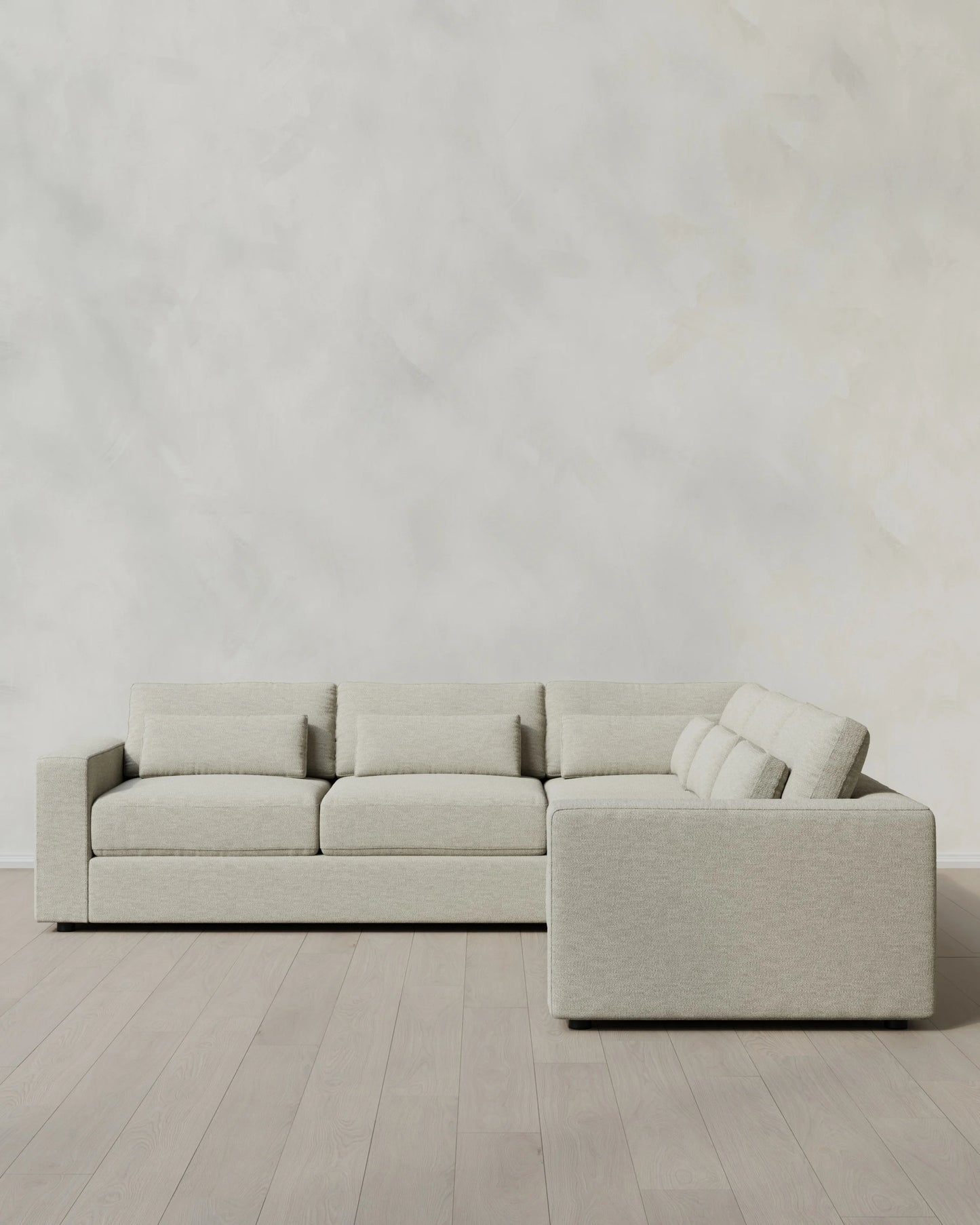 Ashford Deep Seat L Sectional in Performance Basketweave - 119x119 / Fog