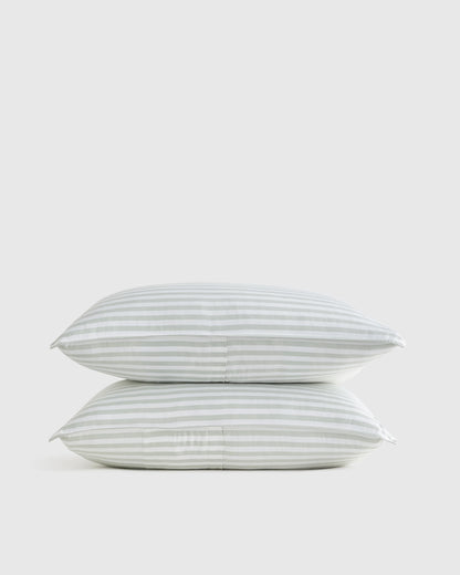 Bamboo Stripe Sham Set - Standard / Double Stripe Espresso