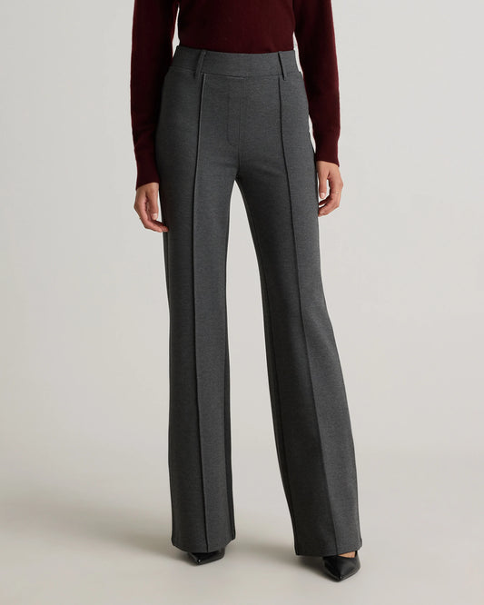 Ultra-Stretch Ponte Flare Leg Pants - XS / Charcoal