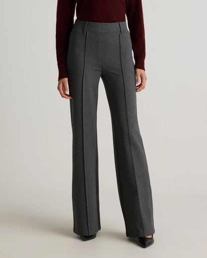 Ultra-Stretch Ponte Flare Leg Pants - XS / Espresso