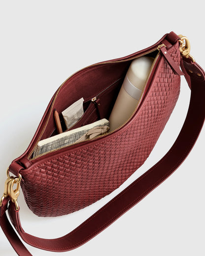 Sloane Handwoven Shoulder Bag - One Size / Cognac