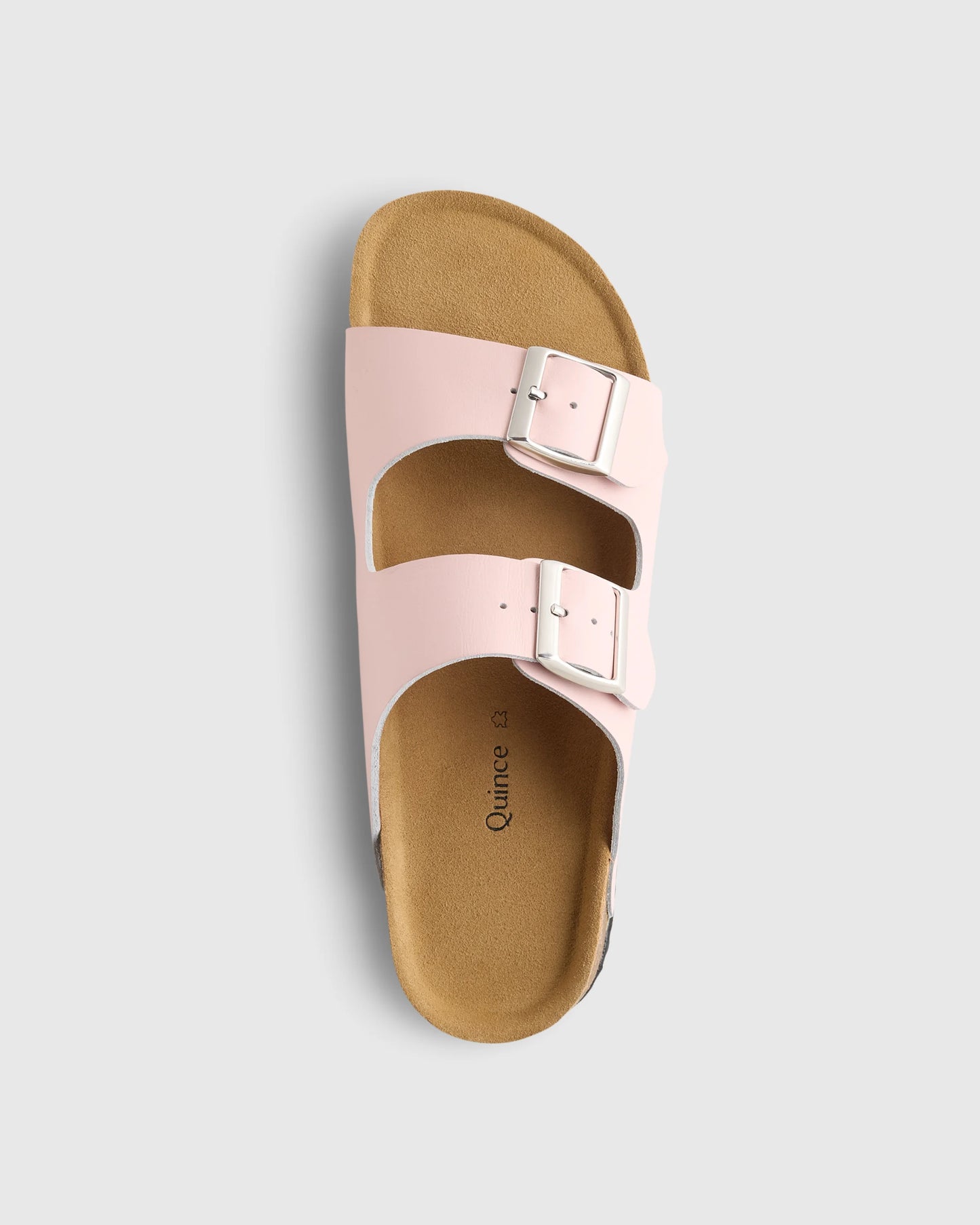 Nappa Leather Double Buckle Slide - 5 / Shell Pink