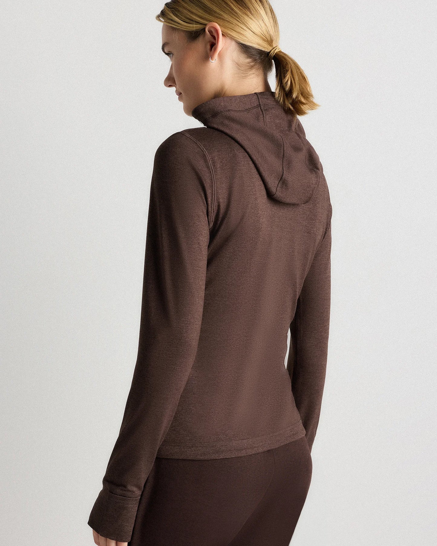 Ultra-Soft Slim Fit Hooded Jacket - XS / Heather Black