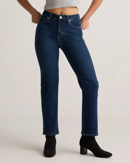 Bella Stretch Straight Jeans - 24 / Twilight Blue Fray