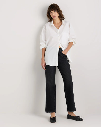 Bella Rigid Straight Jeans - 24 / Powder Blue Raw Hem
