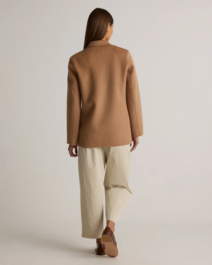 Double-Faced Merino Wool Soft Blazer - XS / Caramel