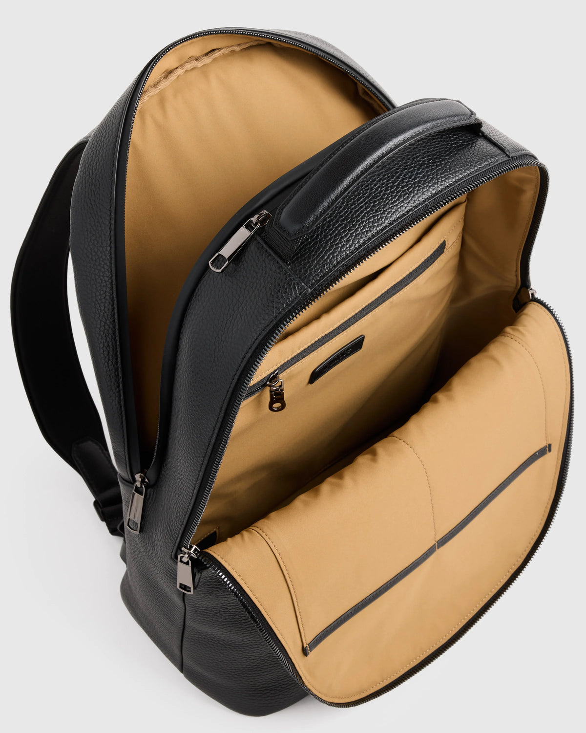 Excursion Italian Leather Laptop Backpack - One Size / Black