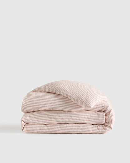 European Linen Duvet Cover - Twin / Peach