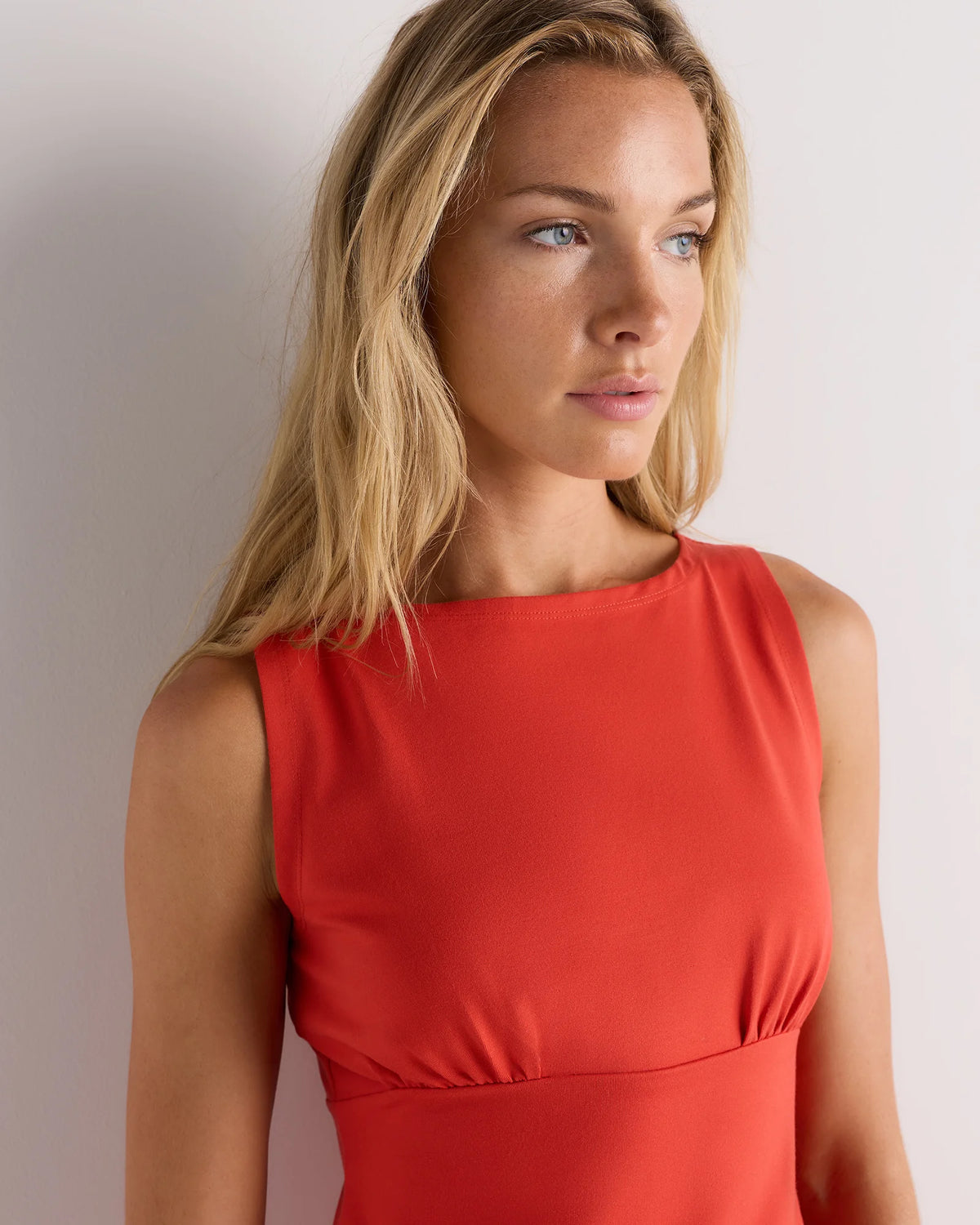 Organic Stretch Jersey Drop Waist Mini Dress - XS / Espresso