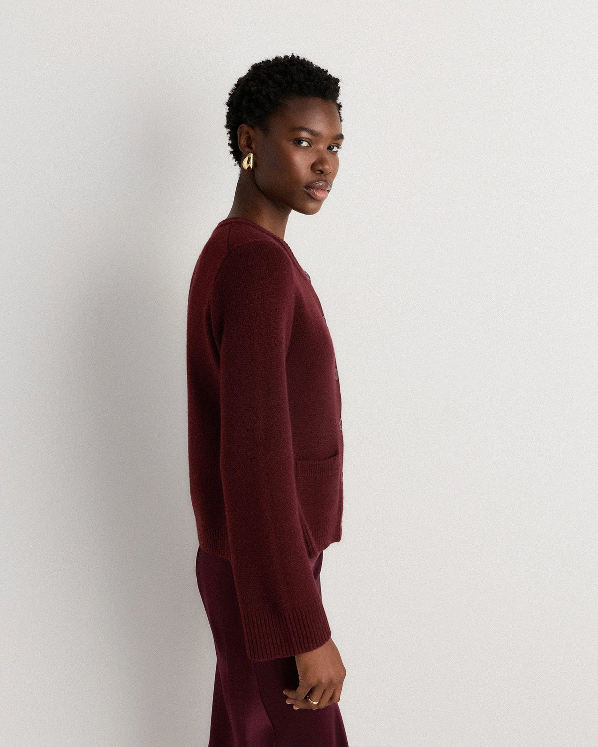 Mongolian Cashmere Structured Cardigan - XS / Oatmeal